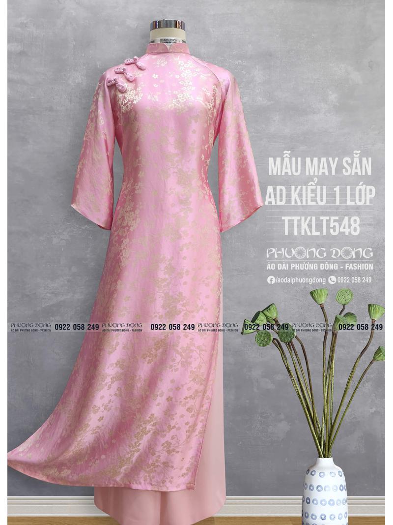 Áo Dài Phom Trẻ Gấm Lụa Phom Suông TTKLT548